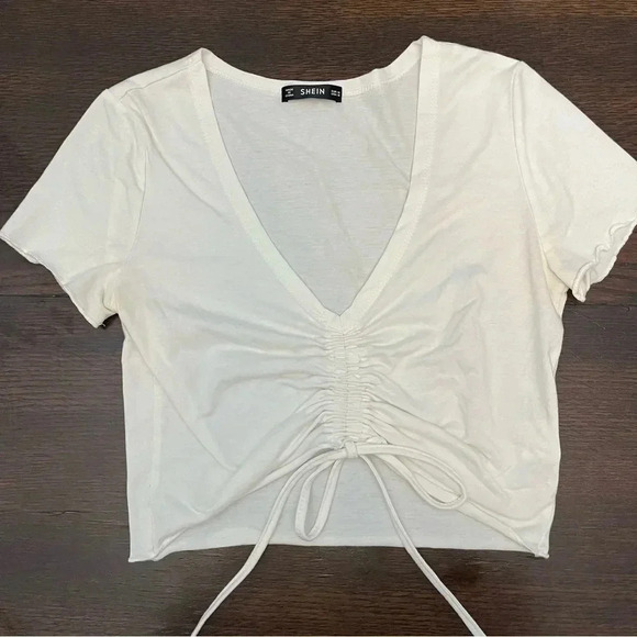 SHEIN Tops - Shein White Juniors size medium Cropped Top